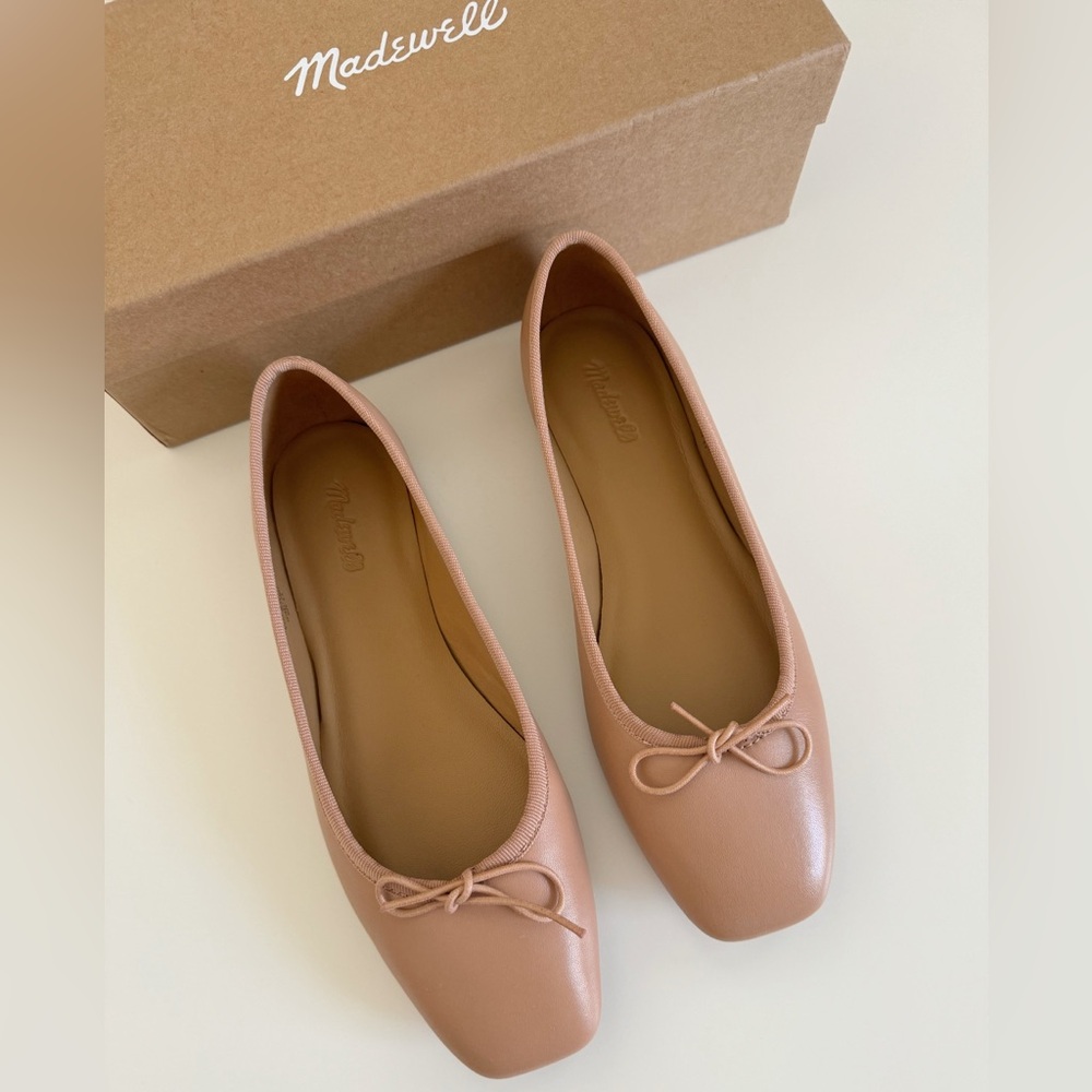 NWT Madewell The Anelise Ballet Flat, Warm Sand - Picture 3 of 12